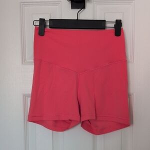 Aerie Real Me XTRA Coral High-Rise Bike Shorts
